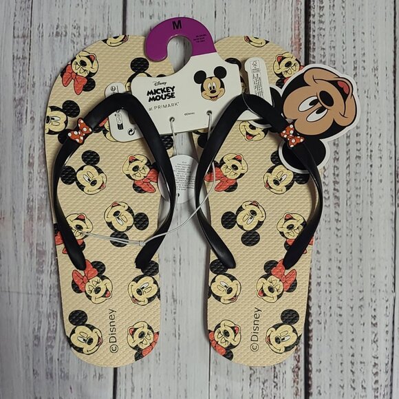 Disney Mickey and Minnie Mouse Flip Flops - NEW - Picture 1 of 1